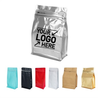 16Oz Zipper Pouch Coffee Bag With Valve One Way Degassing