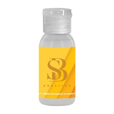 1 oz. SPF 30 Sunscreen in Clear Round Bottle