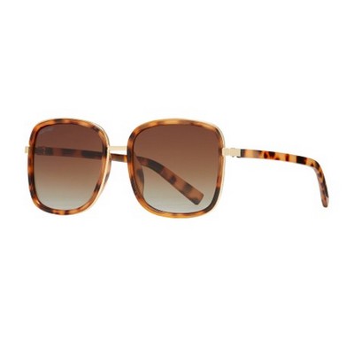 Brynne Eco-Process Polarized Sunglasses w/Tortoise Brown/Gold Frame