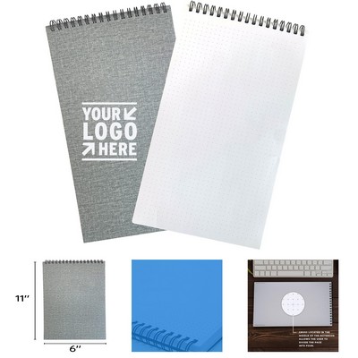 6 x 11 Inch 70-Page Top-Bound Dot Grid Notebook