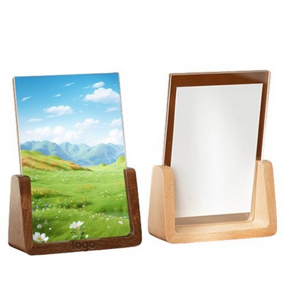 U-Shaped Walnut Photo Frame