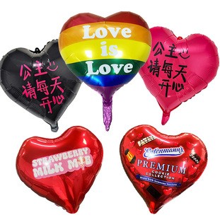 LOVE IS LOVE Rainbow Heart Foil Balloons