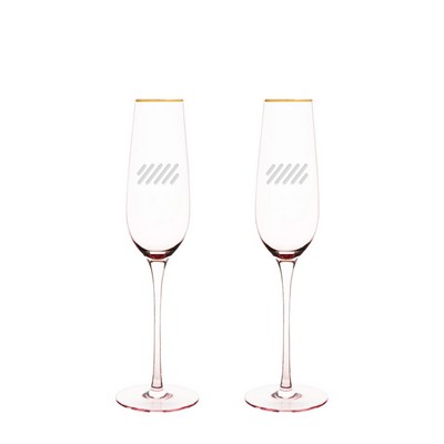 Twine Living Co. Gilded Stemmed 8 oz. Champagne Flute (set of 2)