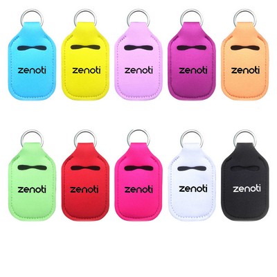 Neoprene Hand Sanitizer Holder w/Keychain