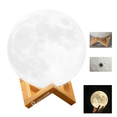 Moon Light W/ 3D Wood Stand