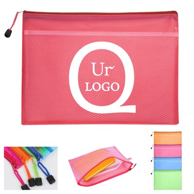 Pvc Pencil Pouch W/Double Layer