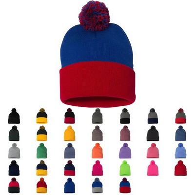 Sportsman™ Knit Pom Pom Beanie w/Cuff