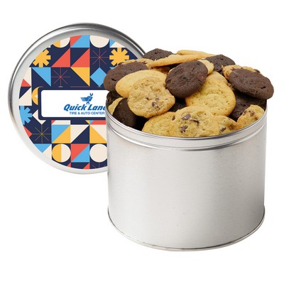 Half Gallon Cookie Tin with 2" Cookies - Assorted