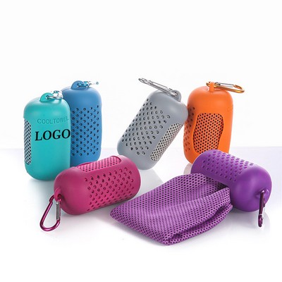 Cooling Towel in Carabiner Case