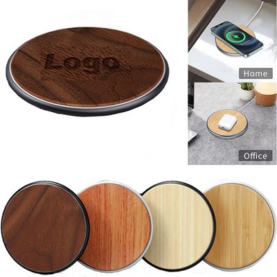 Wood Designs Bamboo Wood Wireless Charger Pad