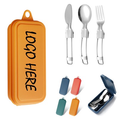 304 Stainless Steel Foldable Cutlery Set