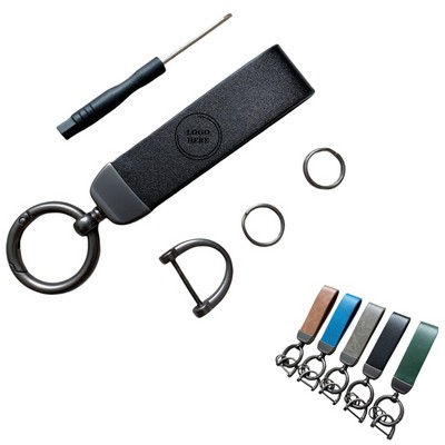 Microfiber Leather Car Key Chains Rings