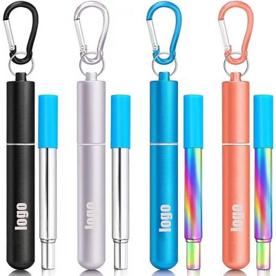 Portable Stainless Steel Telescopic Straw Set