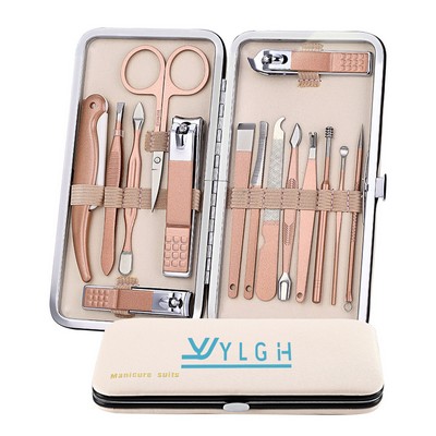 Rose Gold 15 In 1 Manicure Sets