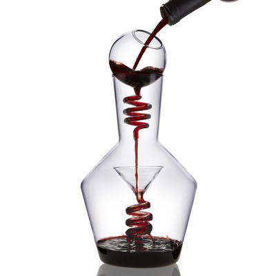 Wine Enthusiast Art Series Spiral Decanter And Aerator Set