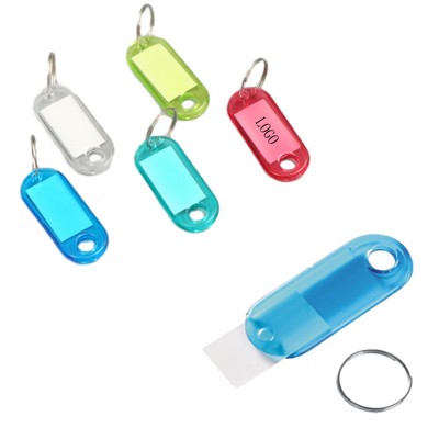 Colorful Transparent Label Key Chain