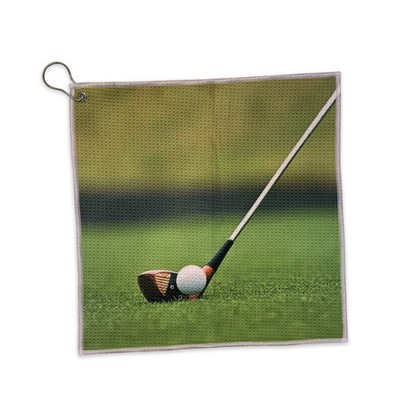 Sublimated Elite Waffle Dual-Print Golf Towel