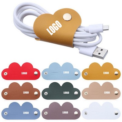 Pu Leather Heart Cord Organizer