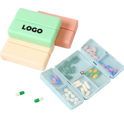 Magnetic Flip-Top Sealed 7-Compartment Pill Box