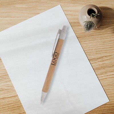 Bamboo Wheat Plunger-Action Pen