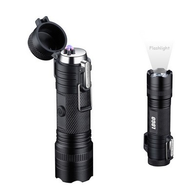 Aluminum Lighter With Flashlight