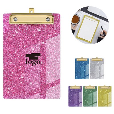 Glitter Acrylic Clipboards