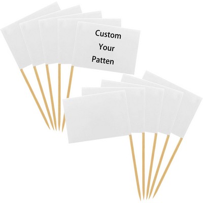 100 Pack Custom Toothpick Flags