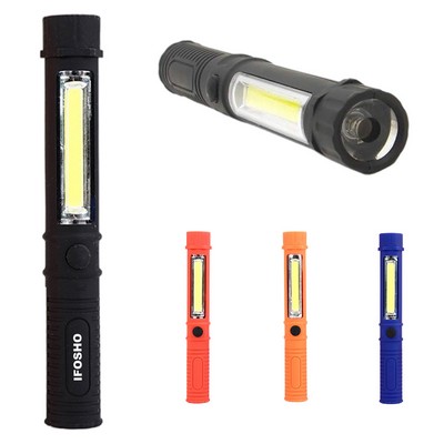 LED Multi-Function Pocket Pen Light Inspection Work Flashlight with Magnetic Base & Clip