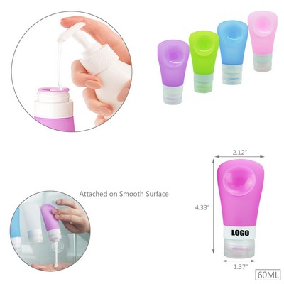 60ml Silicone Travel Bottle With Sucker