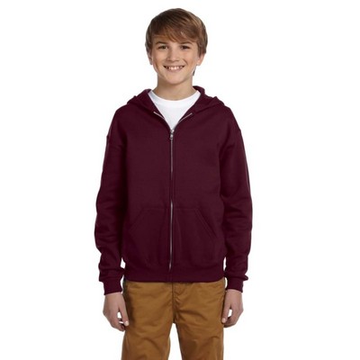 Jerzees Youth 8 Oz., 50/50 NuBlend&reg; Fleece Full-Zip Hood