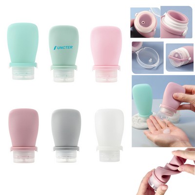 Silicone Travel Bottles for Toiletries, TSA-Approved Leak-Proof Refillable Travel Containers ( 2OZ )