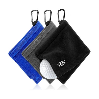 Golf Towel with Clip for Easy Attachment