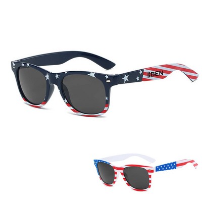 American Flag Pattern UV-Protection Sunglasses