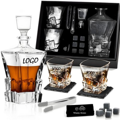 Lead-Free Whiskey Decanter Set