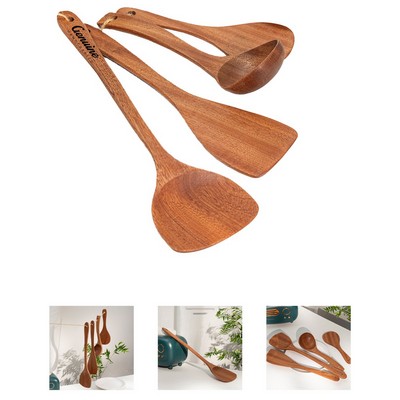 Wooden Cooking Spatula w/ Extended Handle