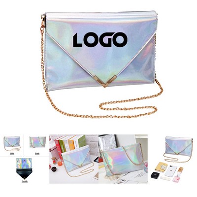 Shoulder Bag Fashion Women Holographic Envelope