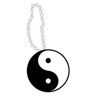 Yin Yang Promotional Line Key Chain w/ Black Back (2 Square Inch)