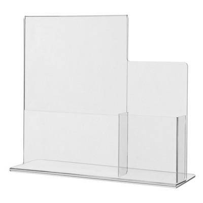 Large Acrylic Sign Holder w/Pocket (4")