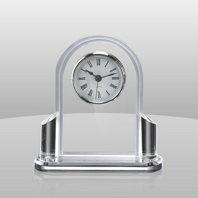 Clear Acrylic Award Clock (6 1/2"x6"x2")