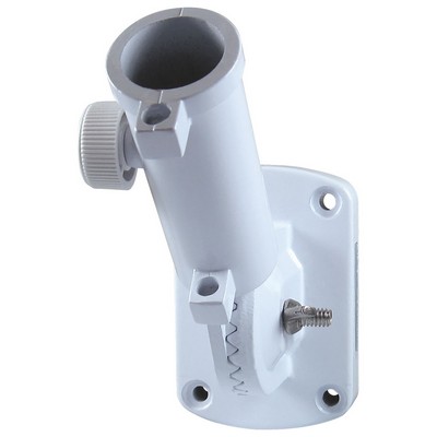 Adjustable White Cast Aluminum Bracket for 1" Flagpole