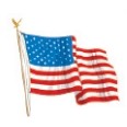 American Flag (Wavy) Stock Temporary Tattoo