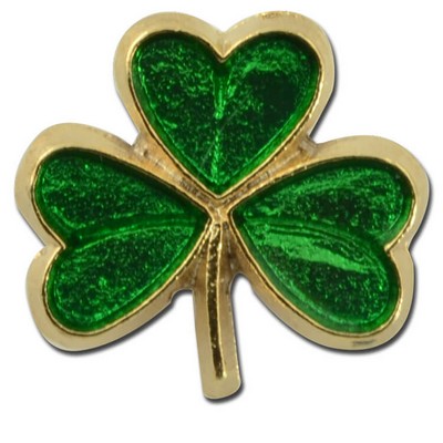 Stock Green Shamrock Lapel Pin