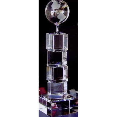 Optic Crystal Globe Tower Award