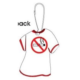 No Smoking Sign T-Shirt Zipper Pull