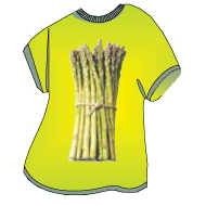 Asparagus T-Shirt Lapel Pin