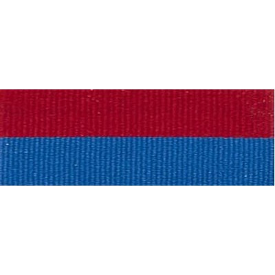 Snap Clip "v" Neck Ribbon 7/8"x32" - Red / Blue