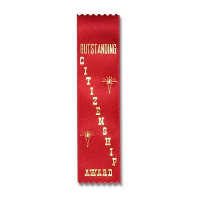 2"x8" Outstanding Citizenship Stock Lapel Award Ribbon