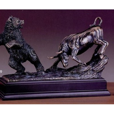 Bull & Bear Trophy (13"x9 1/2")