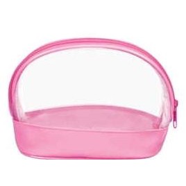 Clear Half Moon Cosmetic Bag