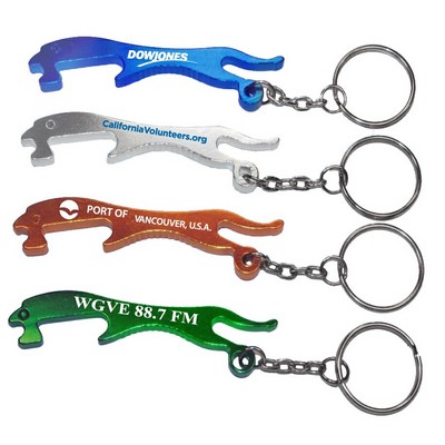 Leopard Shape Bottle Opener with Key Chain (Large Quantities)